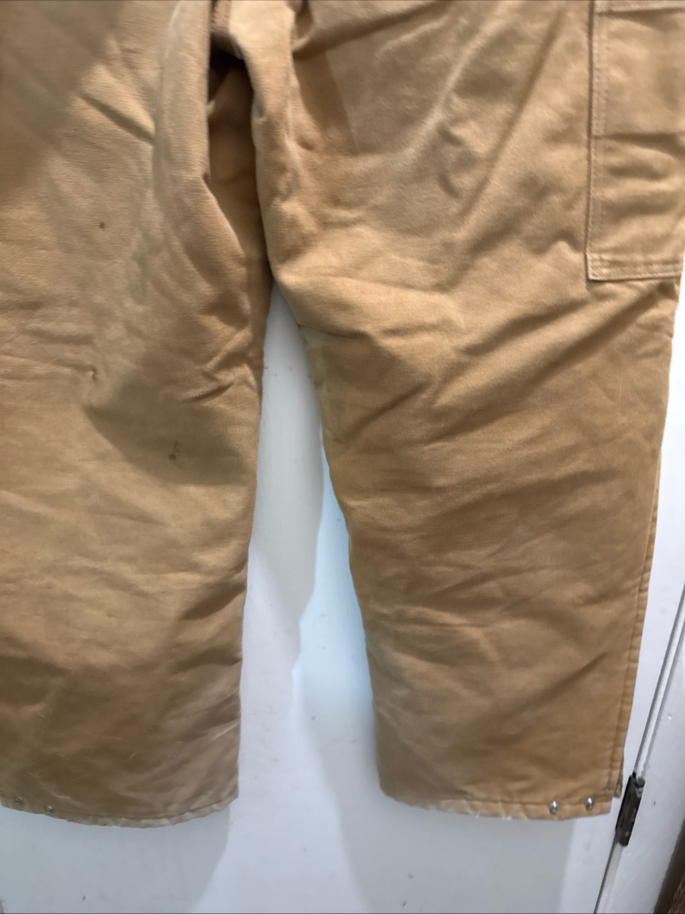 liberty Brown Workwear Bib Overalls with Front Patch Pocket quilted reinforced - Picture 11 of 14
